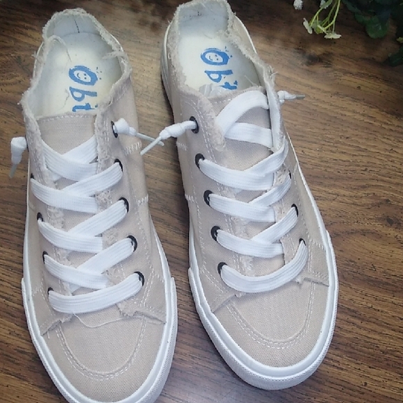 Casual Beige Canvas Mules Size 8 - Picture 3 of 8